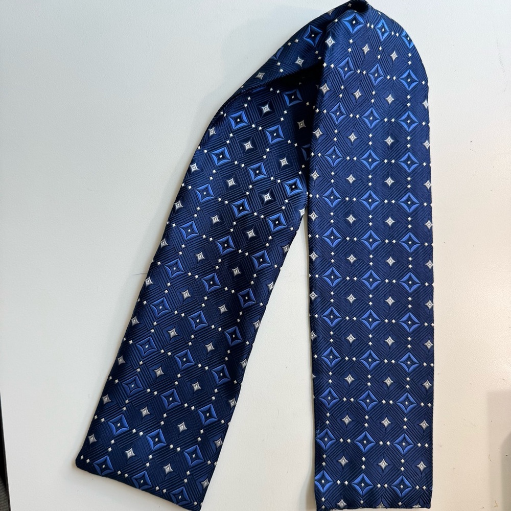 Blue and White Scarf Accessory
